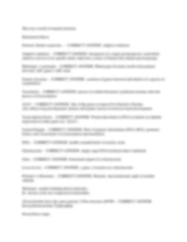 BIO GENETICS 210 FINAL EXAM QUESTIONS AND CORRECT ANSWERS VERIFIED ...