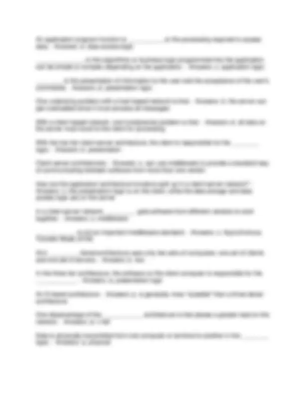 ITN 100 Final Exam Questions and Answers: Data Communications and ...