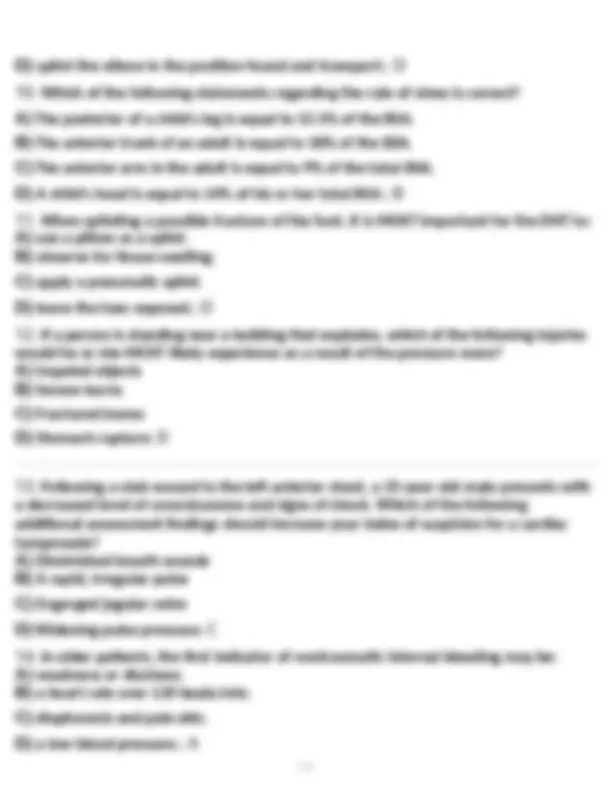 EMT MOD 3 EXAM QUESTIONS UPDATED VERSION ACCURATE VERIFIED ANSWERS ...