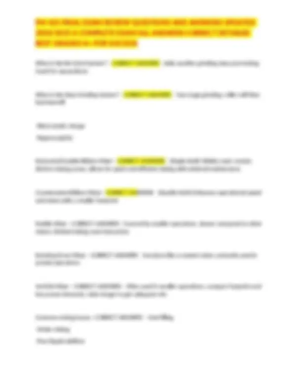 FM 425 FINAL EXAM REVIEW QUESTIONS AND ANSWERS UPDATED 2024/2025 A ...