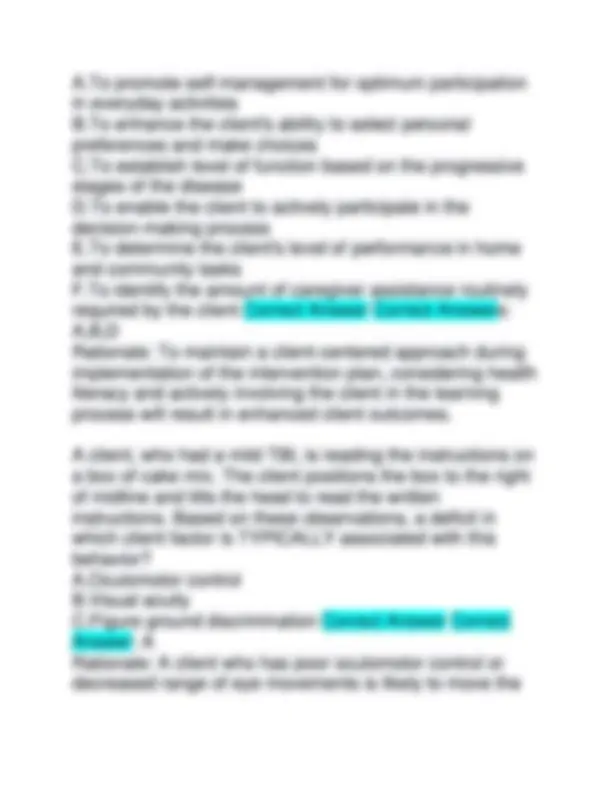 Coota Test NBCOT-COTA Exam 2025: Practice Questions and Answers with Rationales ...