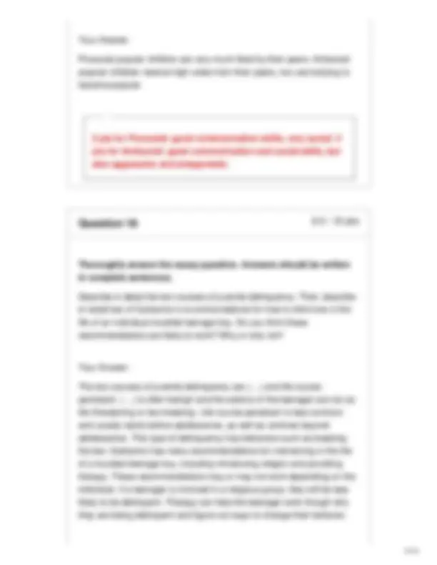 Developmental Psychology Final Exam: Questions and Answers | Exams ...