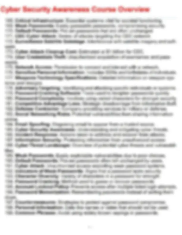 Cyber Security Awareness Course Overview.pdf | Exams Advanced Education ...