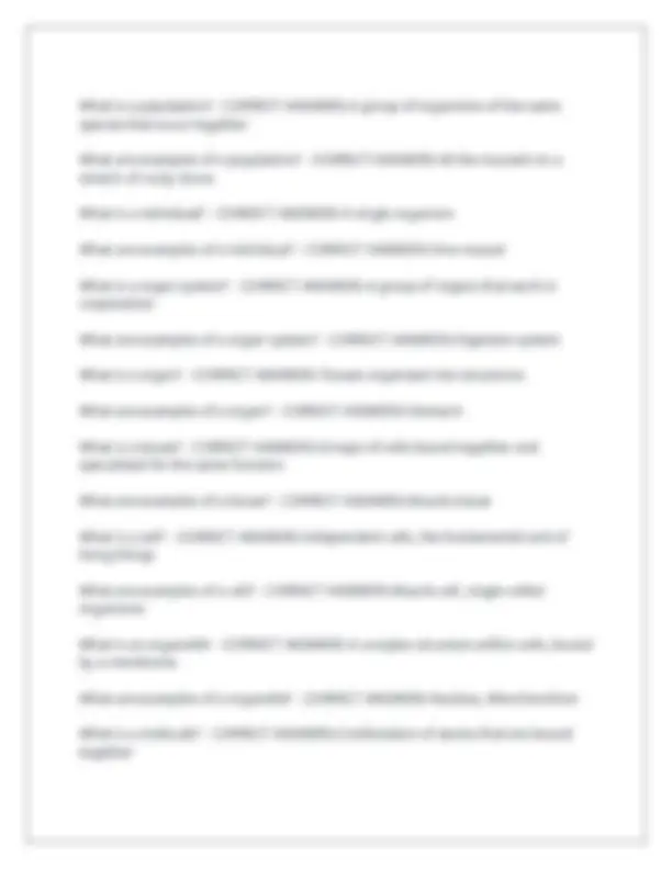 MARINE BIO TEST CHAPTERS 1-4 EXAM QUESTIONS WITH CORRECT ANSWERS 100% ...