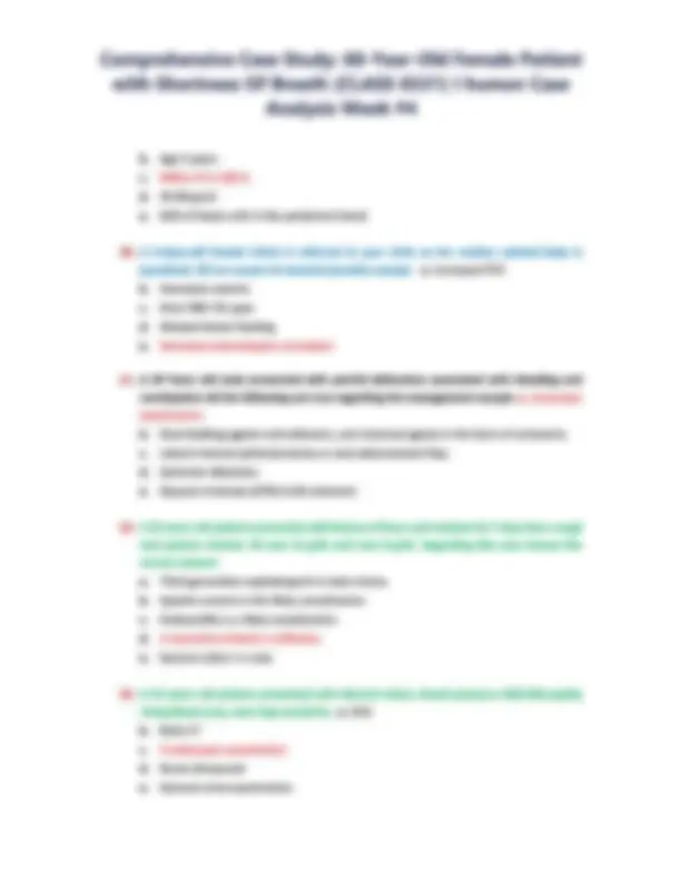 Comprehensive Case Study 60-Year-Old Female Patient with Shortness Of ...