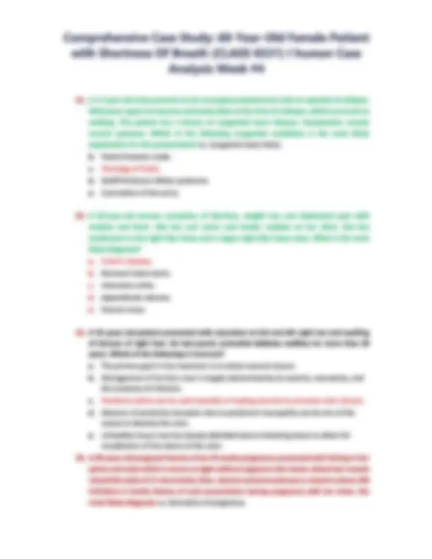 Comprehensive Case Study 60-Year-Old Female Patient with Shortness Of ...