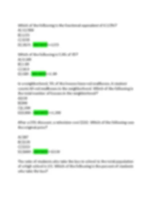 TEAS 7 Math Practice Exam Questions and Correct Answers 2025 | Exams ...