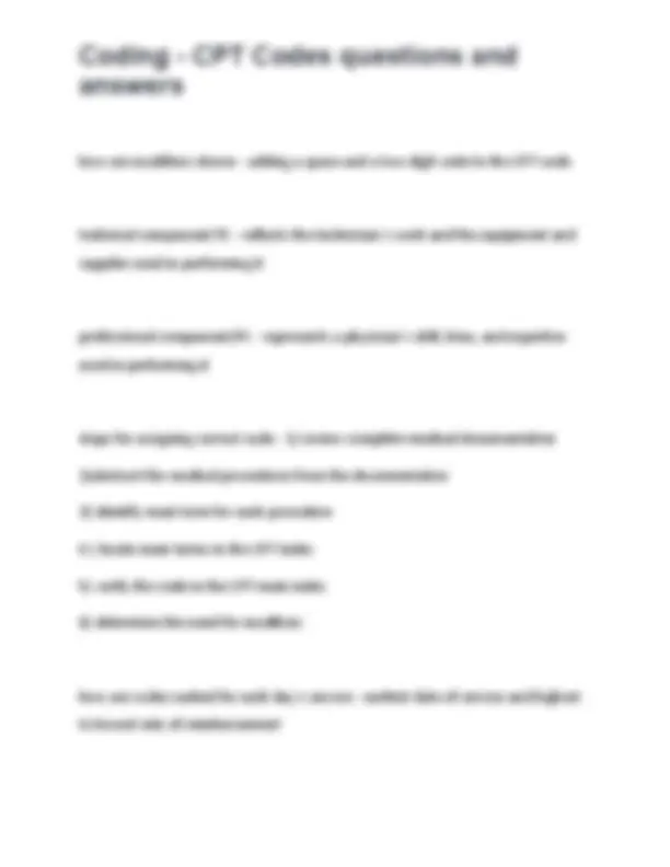 CPT Codes: Questions and Answers for Medical Billing and Coding | Exams ...