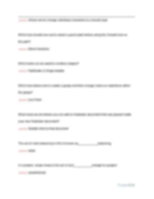 Adobe Illustrator Certification Review Questions and Answers Exams