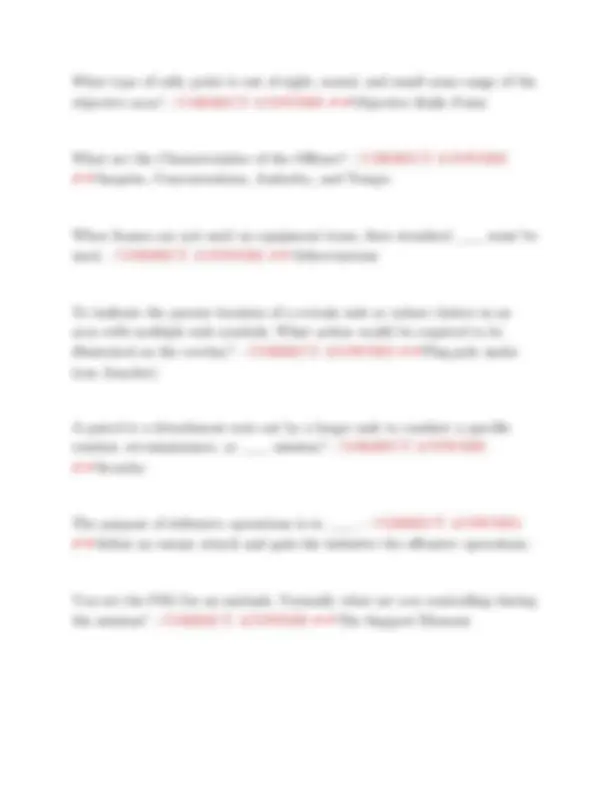 Infantry ALC Tactics Test Study Guide: Questions and Answers | Exams ...