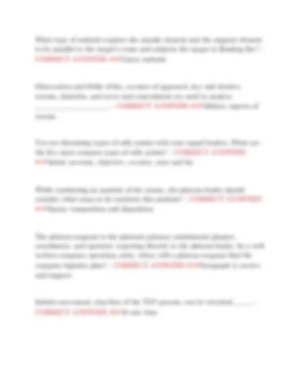 Infantry ALC Tactics Test Study Guide: Questions and Answers | Exams ...