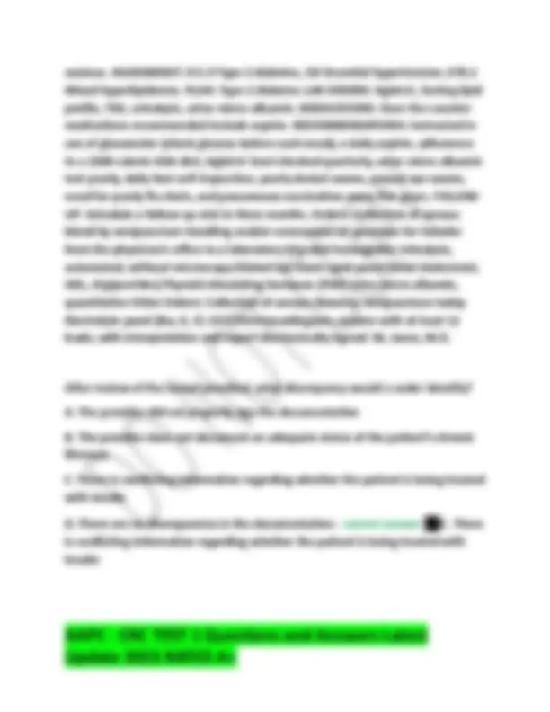 AAPC - CRC TEST 1 Questions and Answers Latest Update 2025 RATED A+ ...