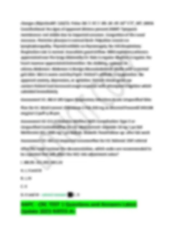 AAPC - CRC TEST 1 Questions and Answers Latest Update 2025 RATED A+ ...