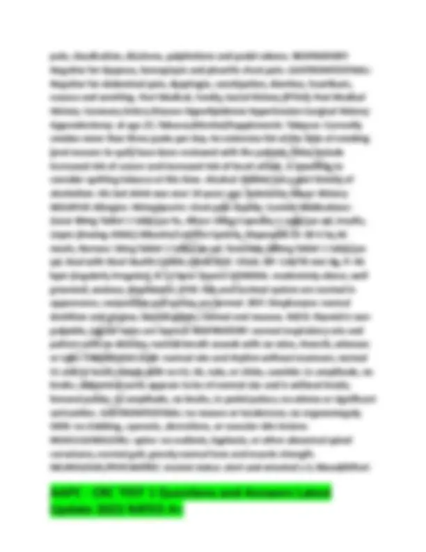 AAPC - CRC TEST 1 Questions and Answers Latest Update 2025 RATED A+ ...