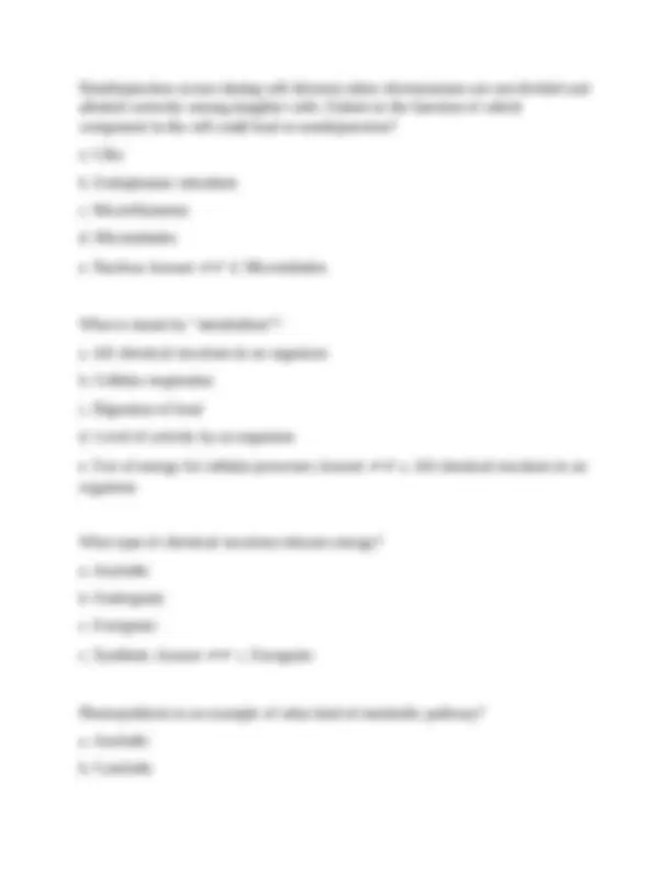 BIO 116 Final Exam Miami University questions with correct answers ...