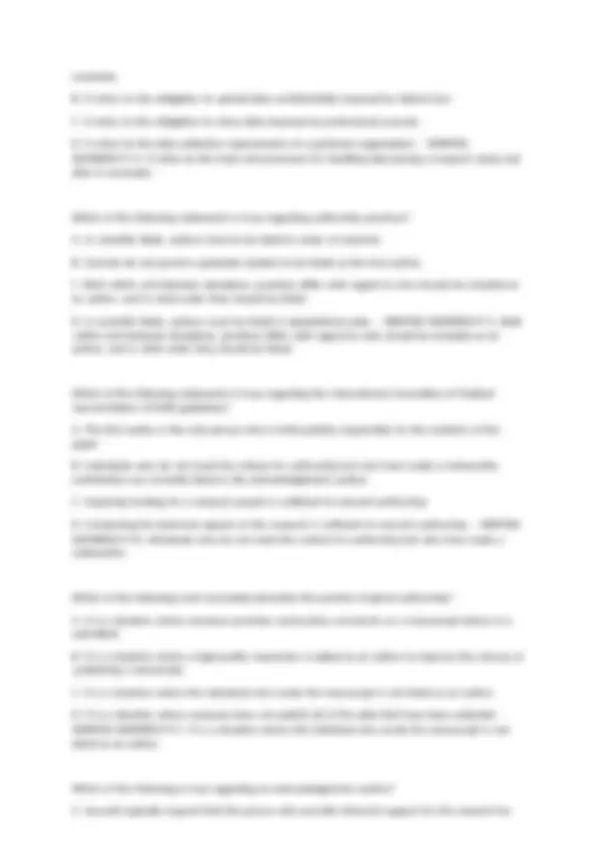 Citi Program Answers Module 1 CITI Training, Modules 1-24 (Biomedical Research) Exam questions with ...