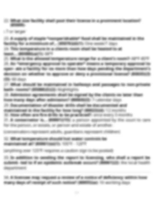 RESIDENTIAL FACILITY (ARF) PRACTICE TEST CALIFORNIA ARF