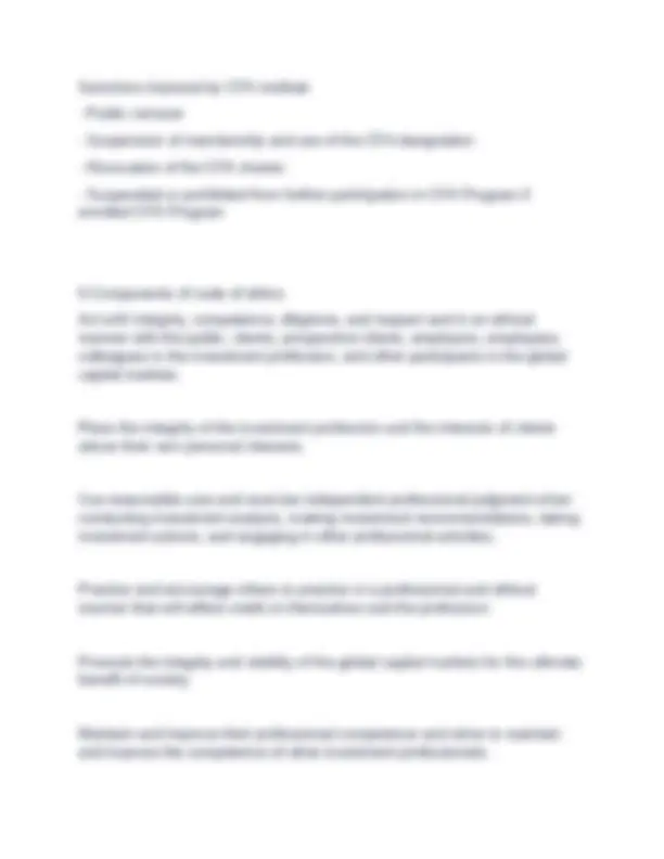 Code of Ethics and Standards of Professional Conduct Querstion and ...