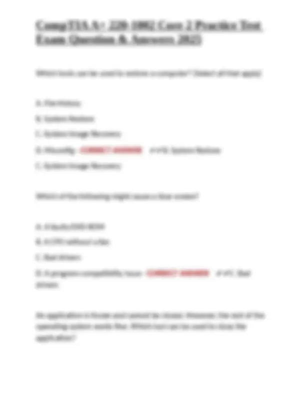 CompTIA A+ 220-1002 Core 2 Practice Test: Exam Questions and Answers ...