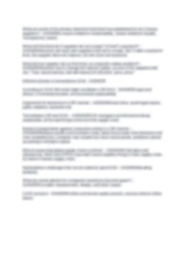 SCM 300 EXAM 2 ASU QUESTIONS & ANSWERS | Exams Supply Management | Docsity