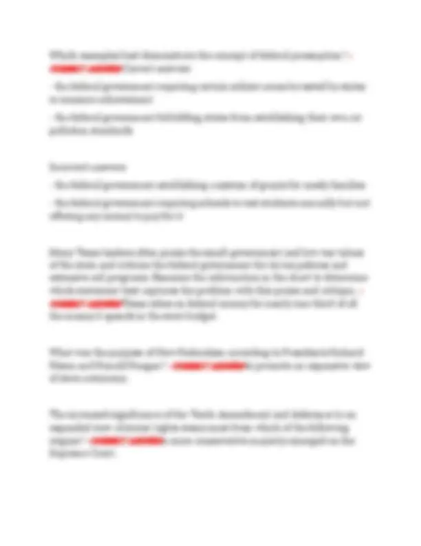 GOVT-2306 CHAPTER 1,2,3 LATEST EXAM 1 REVIEW WITH MULTIPLE CHOICE OF ...