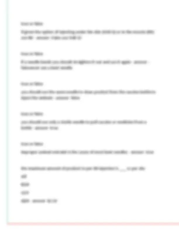 Beef Quality Assurance (BQA) Exam: True or False Questions and Answers ...
