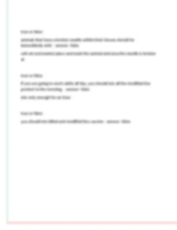 Beef Quality Assurance (BQA) Exam: True or False Questions and Answers ...