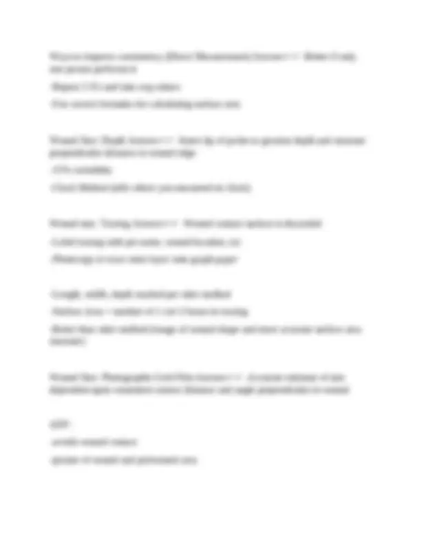 Wound Care Exam 1 questions with correct answers | Exams Nursing | Docsity