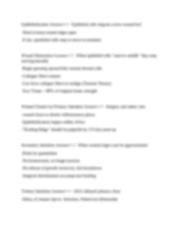 Wound Care Exam 1 questions with correct answers | Exams Nursing | Docsity