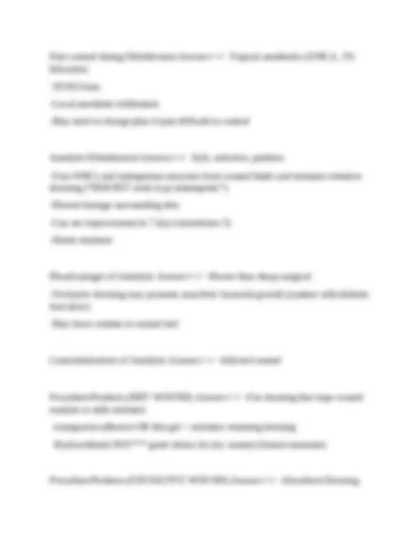 Wound Care Exam 1 questions with correct answers | Exams Nursing | Docsity