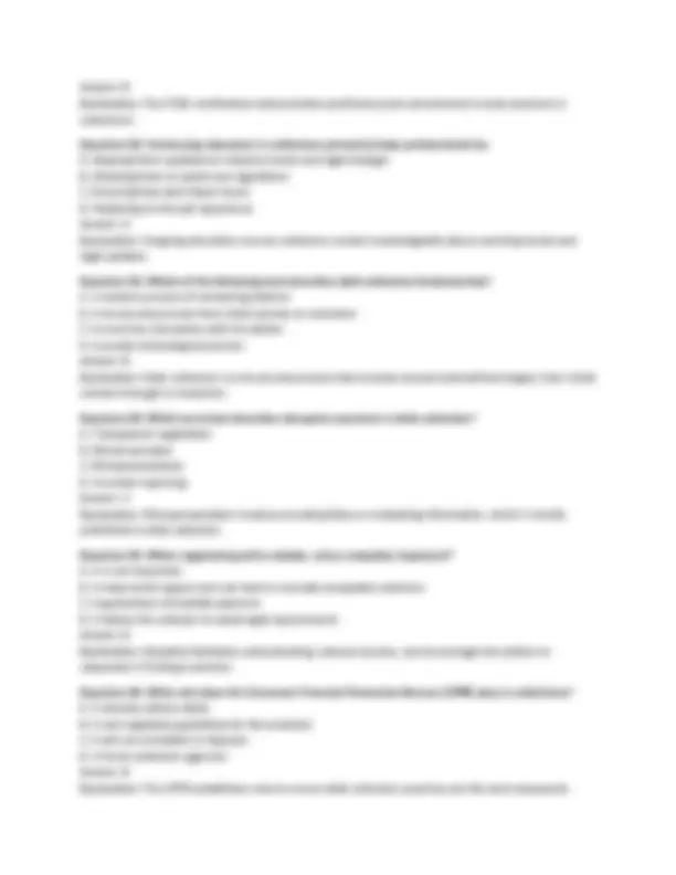 (7CDC) Consumer Collections Exam | Exams Technology | Docsity
