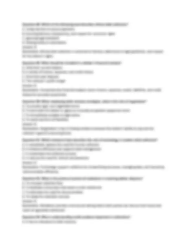 (7CDC) Consumer Collections Exam | Exams Technology | Docsity