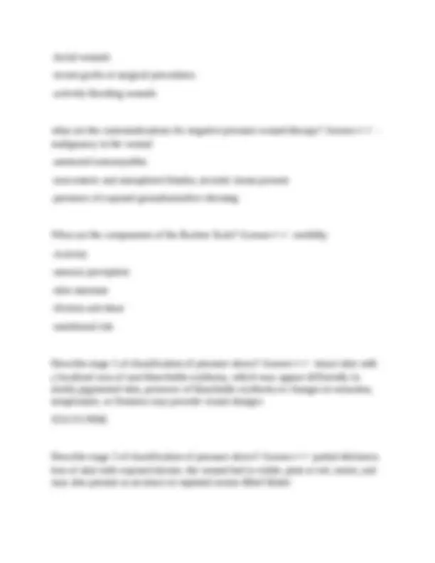 Wound Care Exam questions with correct answers | Exams Nursing | Docsity