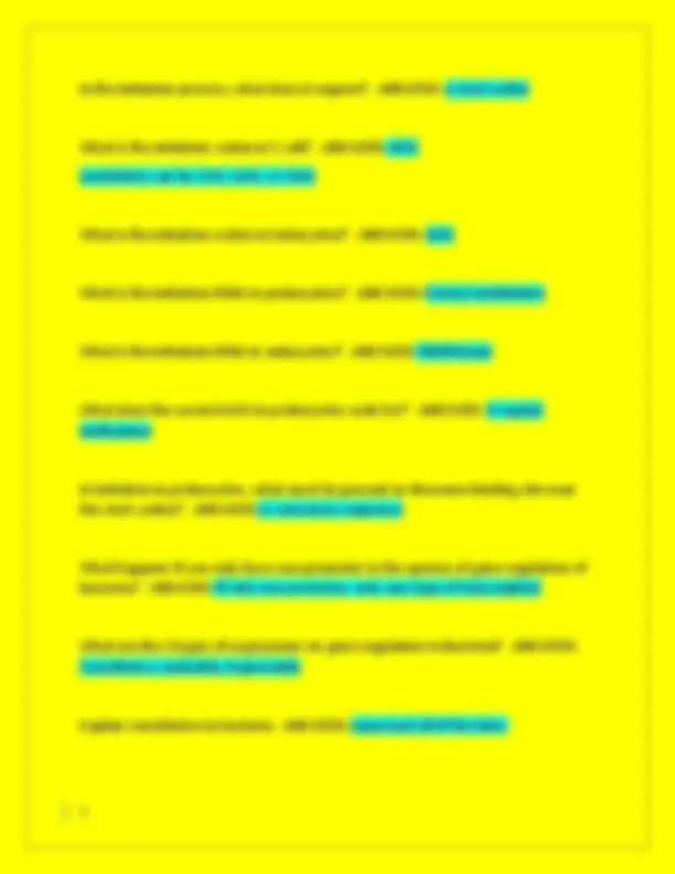 BY 210 GENETICS EXAM QUESTIONS AND ANSWERS 2025 | Exams Biology | Docsity