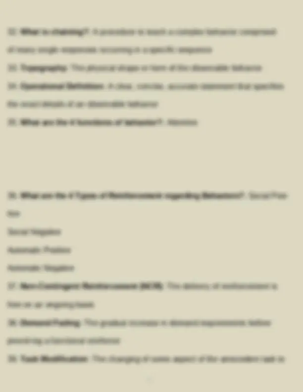 Applied Behavior Analysis (ABA) Written Exam Questions and Answers ...