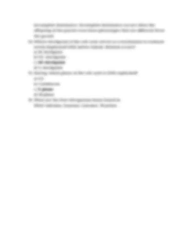 BIOD 101 Exam 4 Portage learning SPRING 2025 | Exams Biology | Docsity