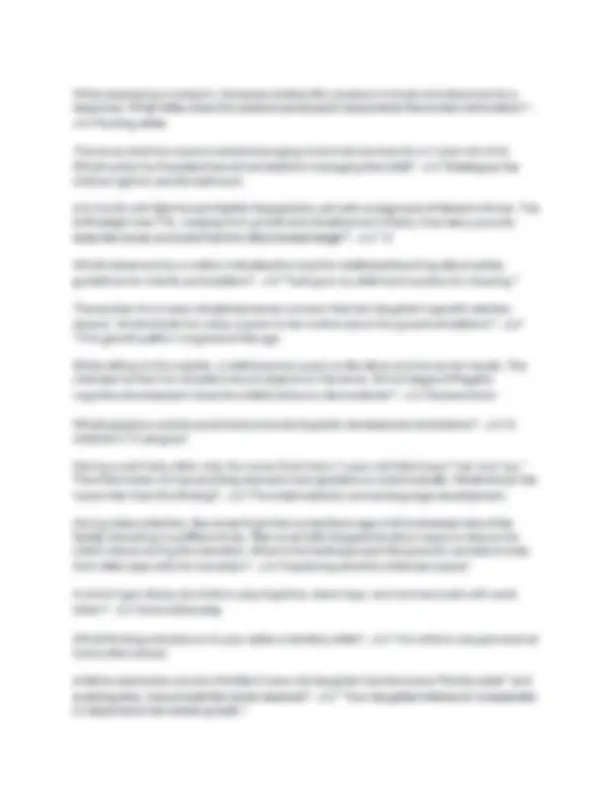 Evolve- Pediatric Growth and Development Questions and Answers. | Exams ...