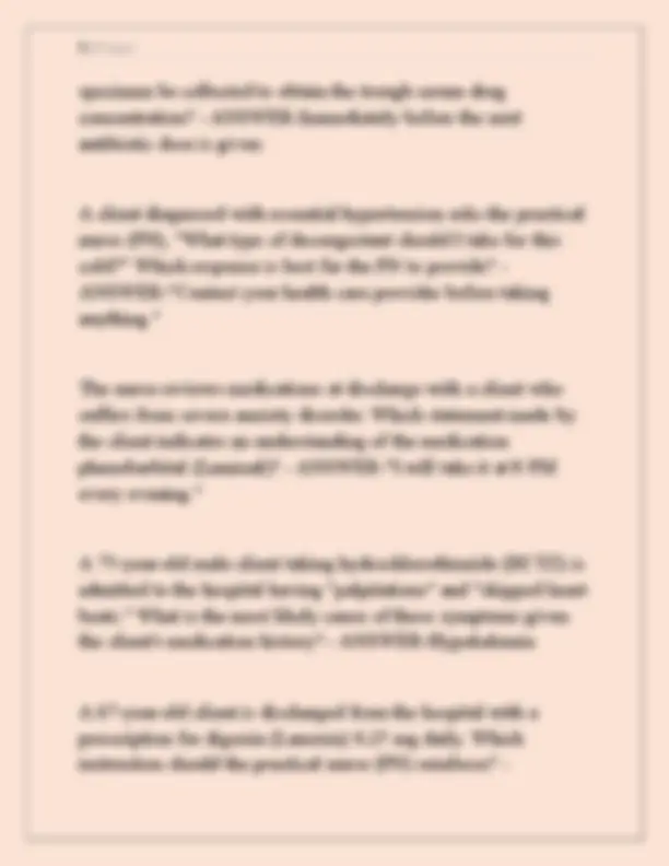 ATI PN PHARMACOLOGY PROCTORED EXAM NEWEST VERSION 2025 WITH COMPLETE ...