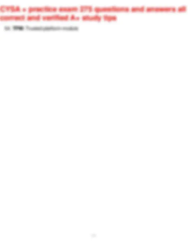 CYSA+ Practice Exam: 275 Questions and Answers with A+ Study Tips ...