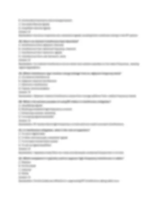 Advanced RF Interference Mitigation (AIM) Exam | Exams Technology | Docsity
