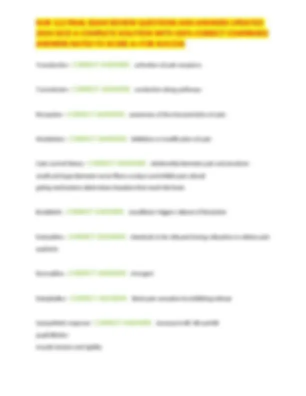 NUR 112 FINAL EXAM REVIEW QUESTIONS AND ANSWERS UPDATED 2024/2025 A ...
