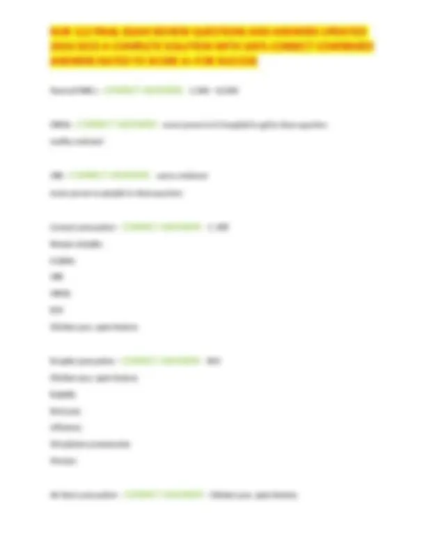 NUR 112 FINAL EXAM REVIEW QUESTIONS AND ANSWERS UPDATED 2024/2025 A ...