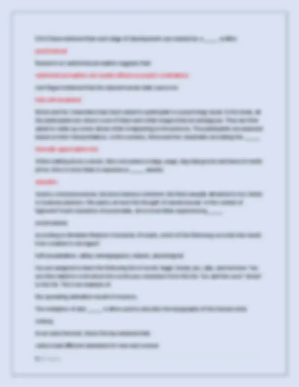 PERSONALITY PSYCHOLOGY FINAL EXAM 2025 | Exams Psychology | Docsity