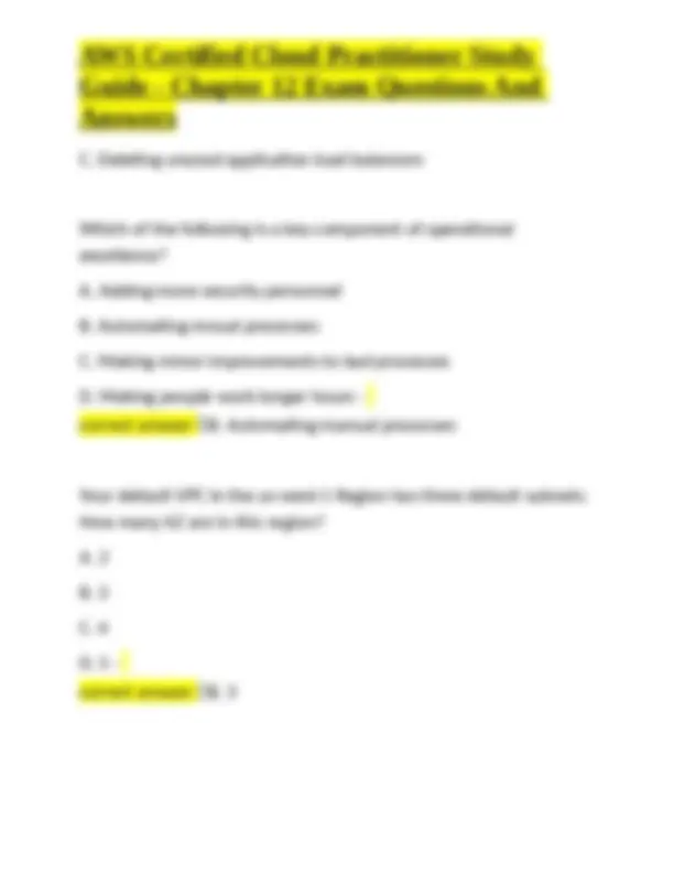 AWS Certified Cloud Practitioner Study Guide - Chapter 12 Exam ...