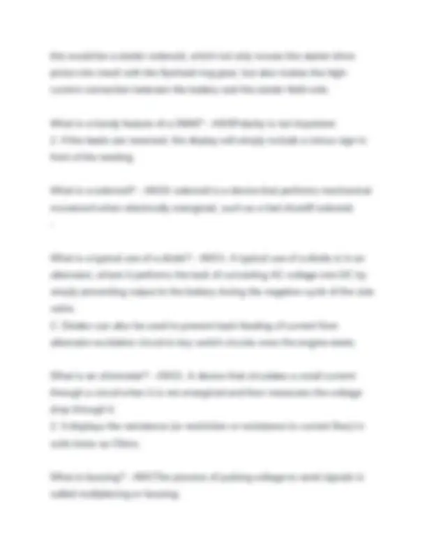 ASE Electrical Exam: General Electrical & Electronic System Diagnosis Q ...