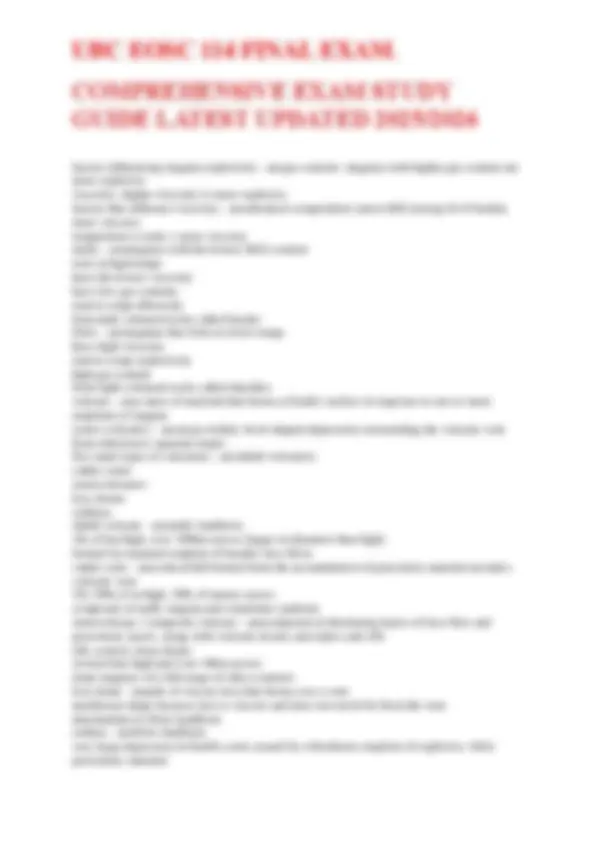 UBC EOSC 114 FINAL EXAM. COMPREHENSIVE EXAM STUDY GUIDE LATEST UPDATED ...