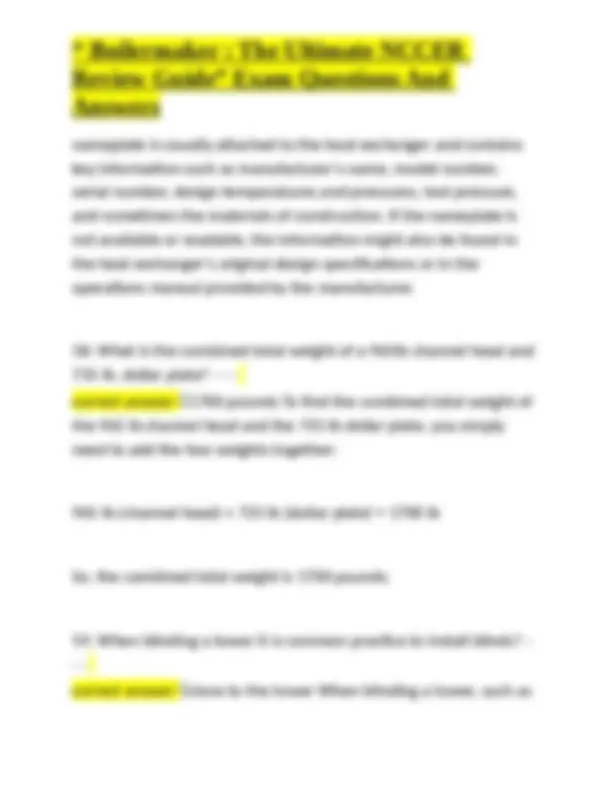 NCCER Boilermaker Exam Review Guide: Questions and Answers | Exams ...