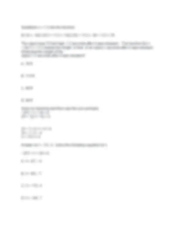 Slcc Math Placement College math placement test | Exercises Mathematics | Docsity
