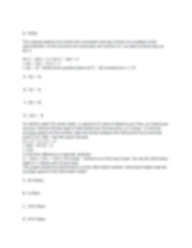 Slcc Math Placement College math placement test | Exercises Mathematics | Docsity