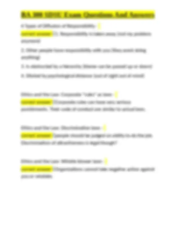 BA 300 SDSU Exam Questions And Answers | Exams Community Corrections ...